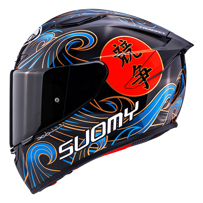 Casco Suomy Track-1 Helm Waves Nero K6T10026 