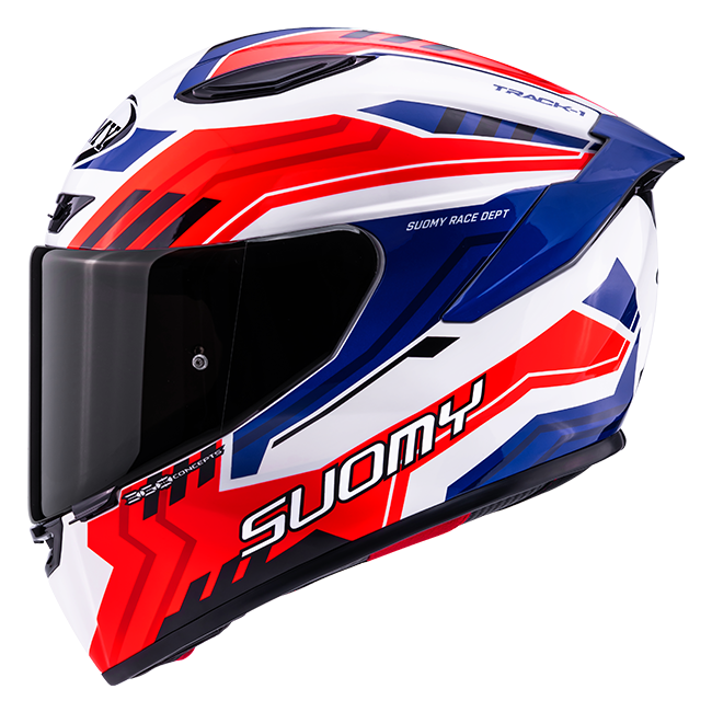 Casco Suomy Track-1 Framework Bianco/Rosso/Blu K6T10023 