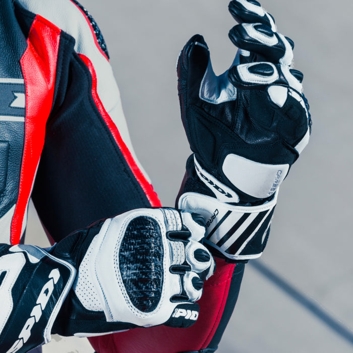 Guanti da moto in pelle Spidi Carbo 7 Racing | Uomo | Nero | A210026 
