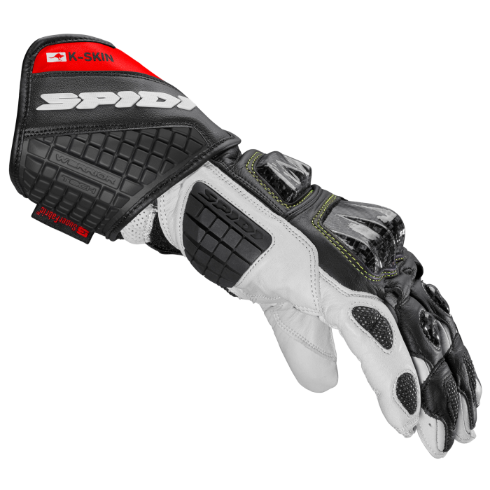 Guanti da moto in pelle Spidi Carbo Kangaroo Racing | Uomo | Nero-Rosso | A216021 
