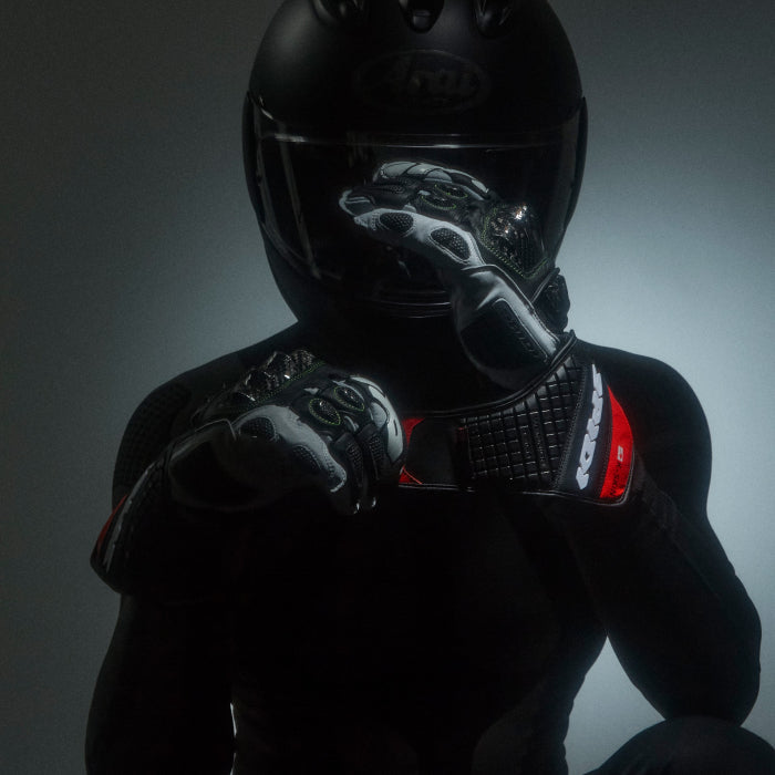Guanti da moto in pelle Spidi Carbo Kangaroo Racing | Uomo | Nero-Rosso | A216021 