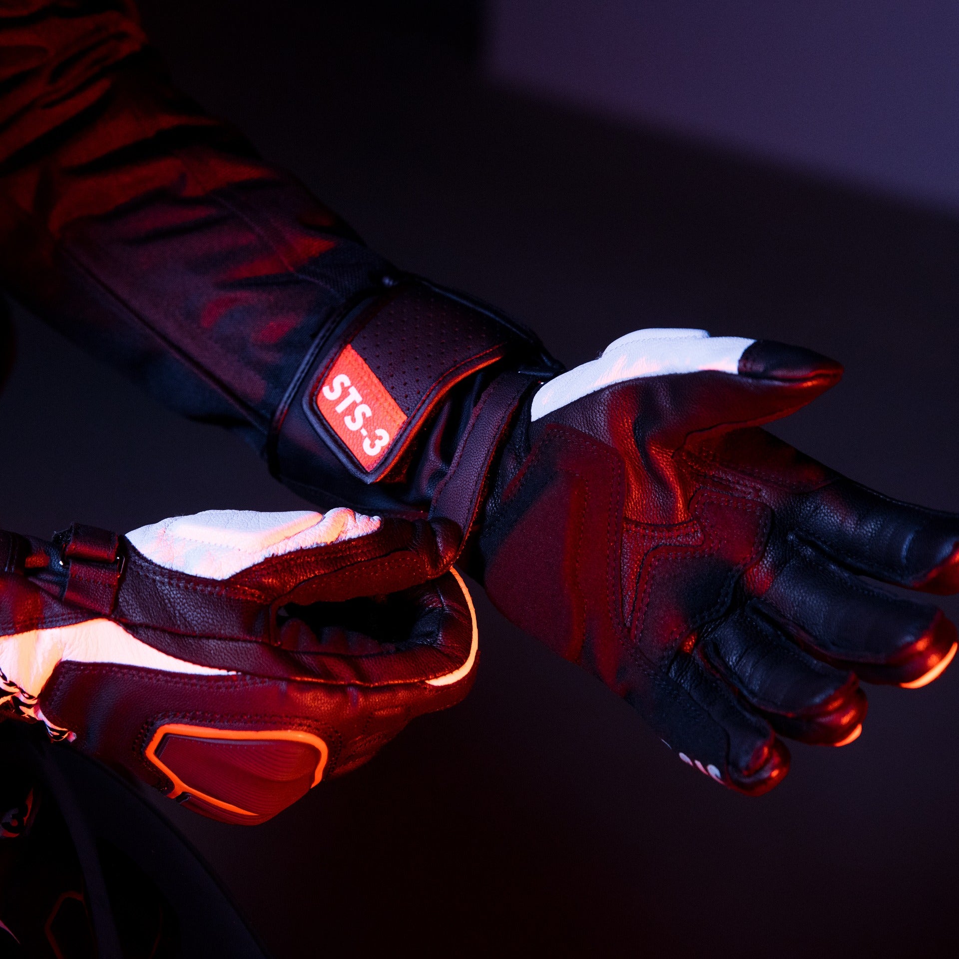 Spidi STS-3 Sport Motorrad Lederhandschuhe | Frauen | Schwarz | A220026