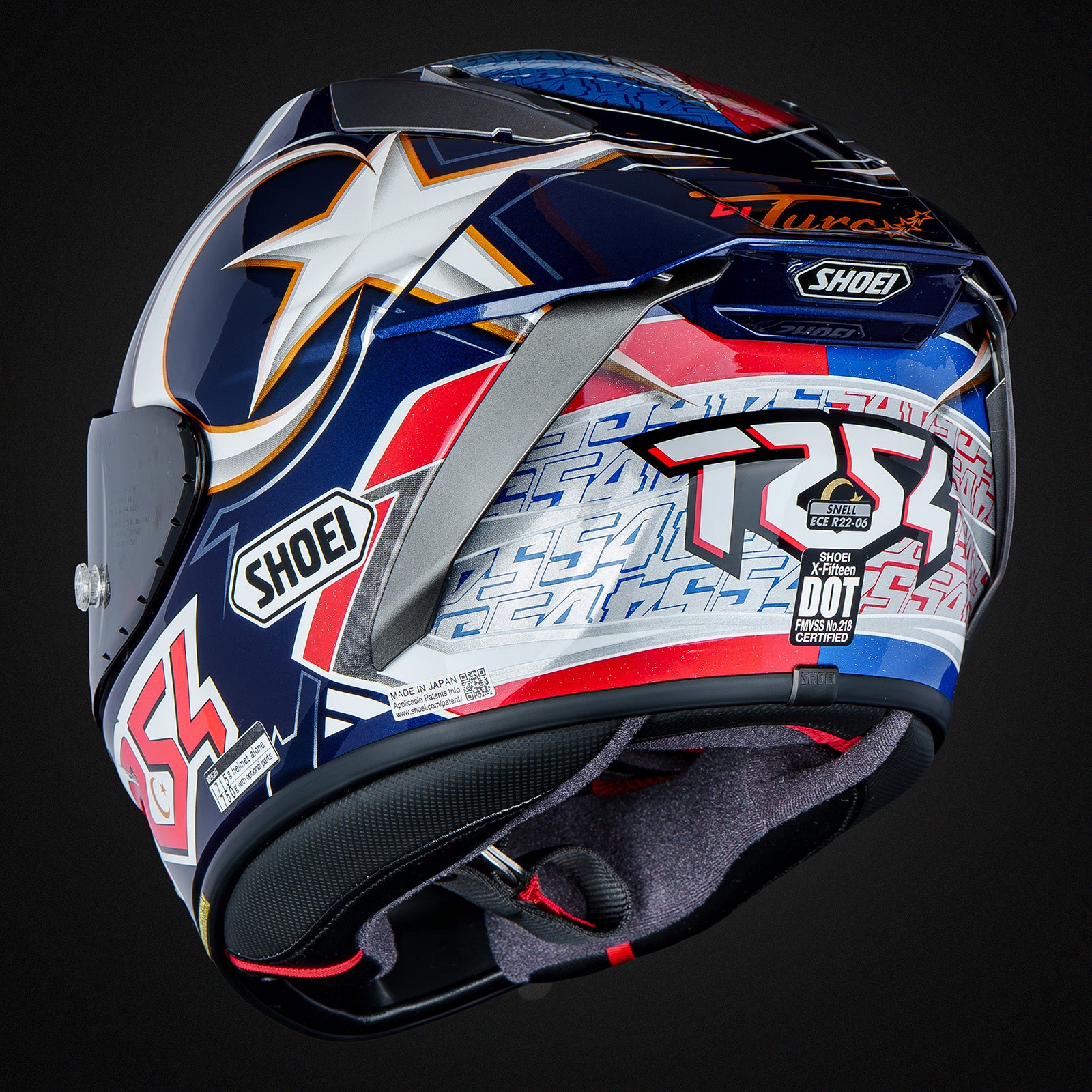 Casco Shoei X-SPR PRO Replica di Toprak Razgatlıoğlu 2025 
