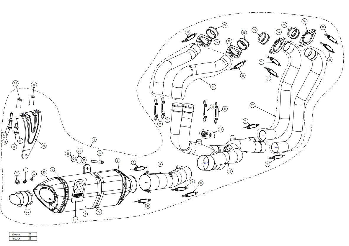 Akrapovic Evolution Line (Carbonio) Aprilia RSV4/RR/RF/1100 Factory (15-20) S-A10E8-RC 