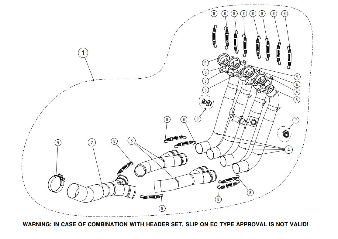 Akrapovic collettore (acciaio inox) BMW S1000RR K46 (10-14) E-B10R1 