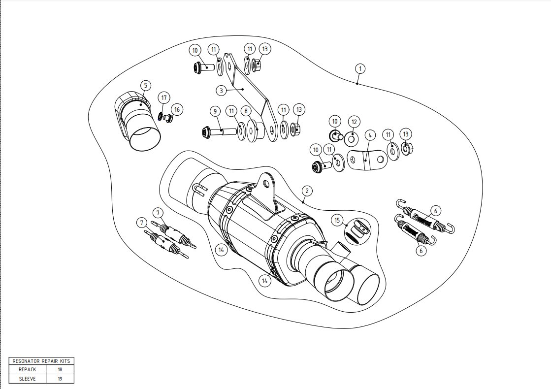 Akrapovic Intermediate Torde Track Day (in acciaio inossidabile) Yamaha YZF-R6 (08-25) L-Y6SO4/TD/1