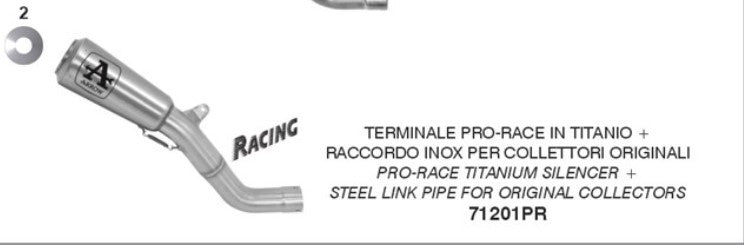Kit Slip-on Arrow Pro-Race Titanium Aprilia RSV4/RR/RF (15-16) 71201P