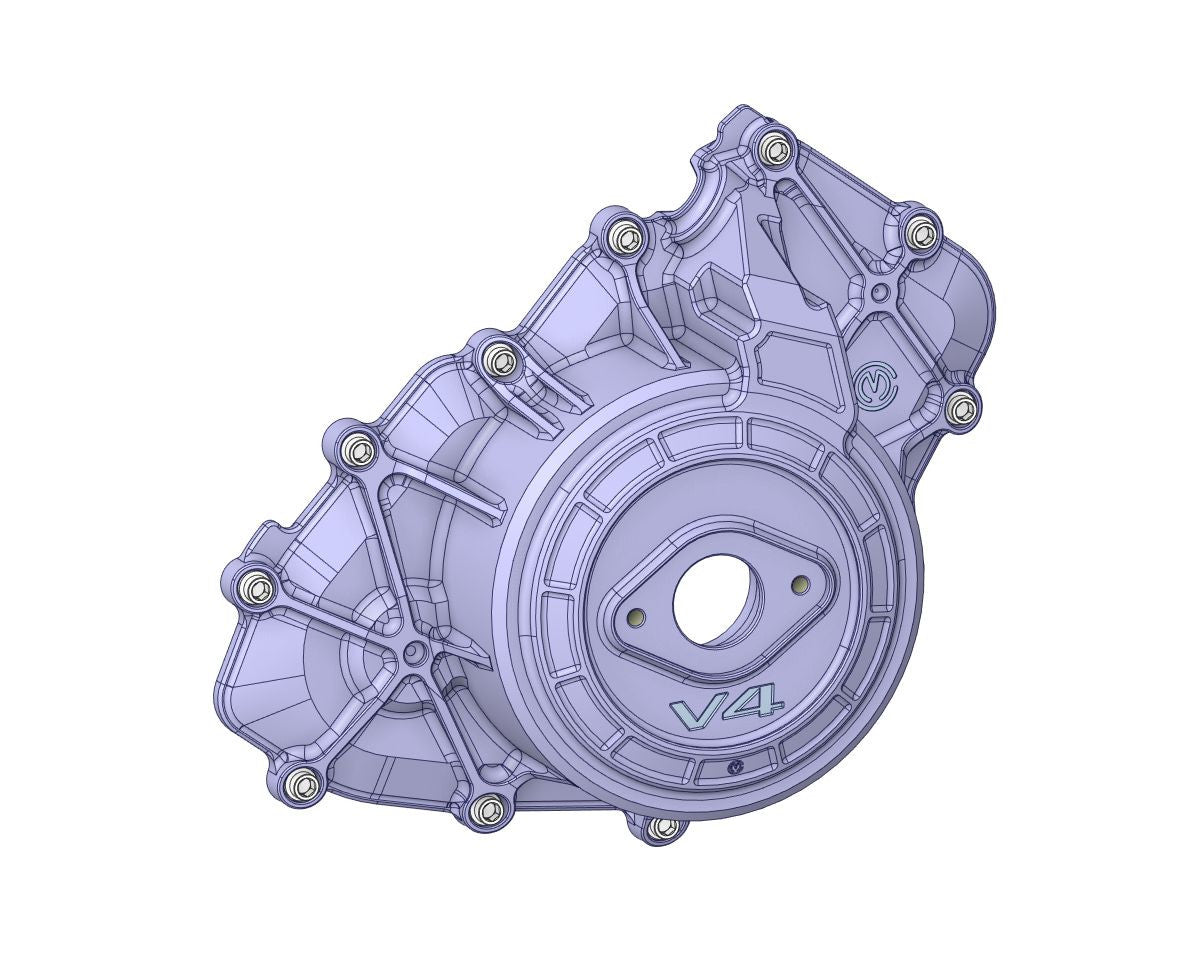 Alloggiamento del motore in alluminio a sinistra con viti in titanio MotoCorse Ducati Panigale V4/S/R (18-24)