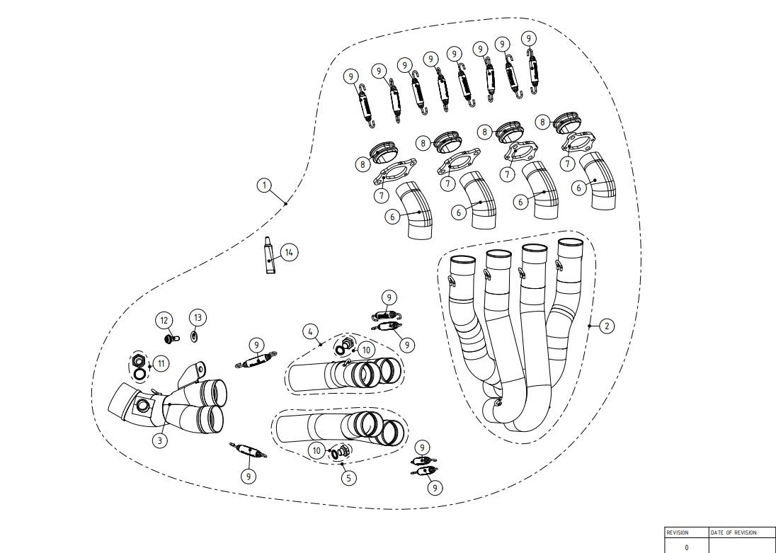 Akrapovic collettore (Titanio) Honda CBR 1000 RR-R SC82 (20-23) E-H10E2 