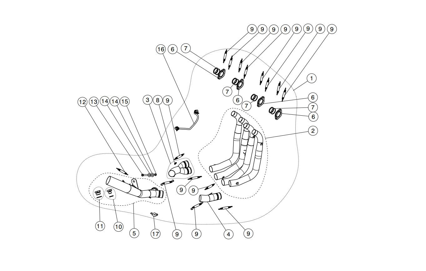Akrapovic collettore (Acciaio inossidabile) Suzuki GSX-R 1000 (17-23) E-S10R6 
