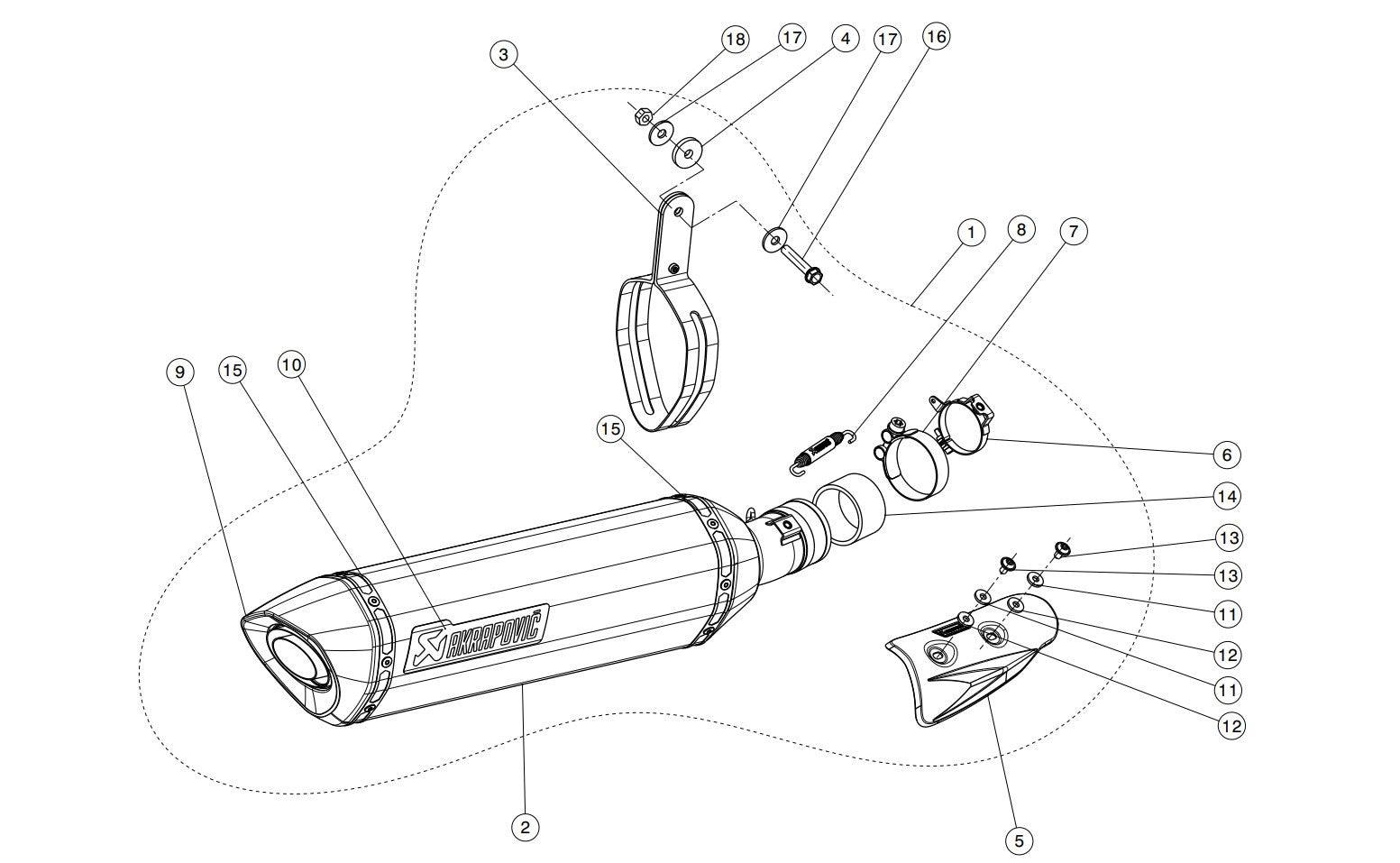 Akrapovic Slip-On Line (Carbonio) Suzuki GSX-R 1000 (17-23) S-S10SO12-HRC 